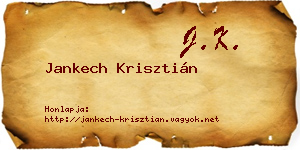 Jankech Krisztián névjegykártya