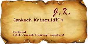 Jankech Krisztián névjegykártya